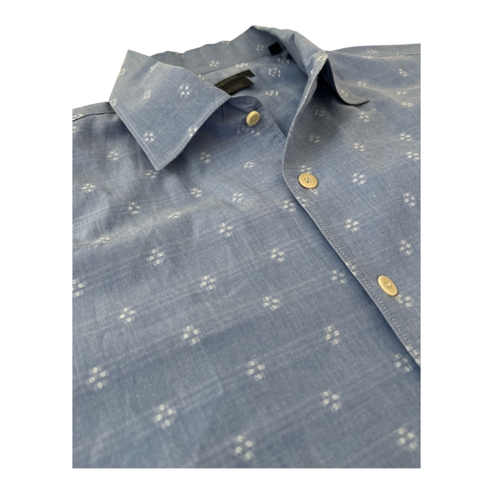 Zegna Sport Men’s XL Blue Cotton Button Down Shirt Made in Italy